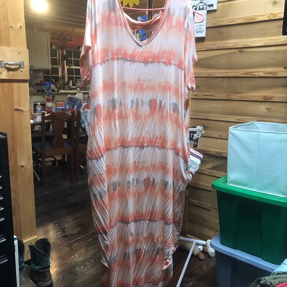 Lane Bryant Tie-Dye Maxi   Dress